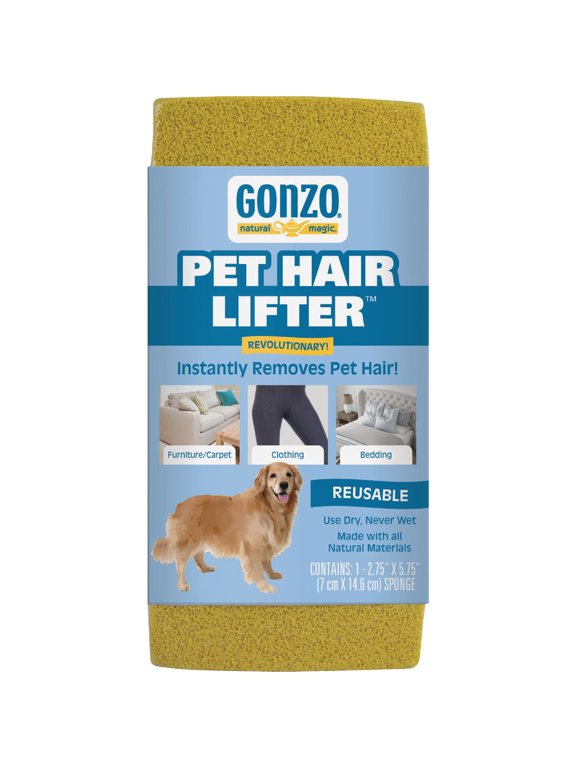 Pet Hair Lifter Sponge - Multipurpose, Reusable, For Dog & Cat Fur - 2 Pack