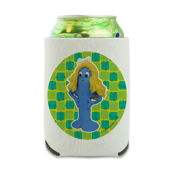 Goo Blue Mermaid Gumby Clay Art Can Cooler - Drink Sleeve Hugger Collapsible Insulator - Beverage Insulated Holder