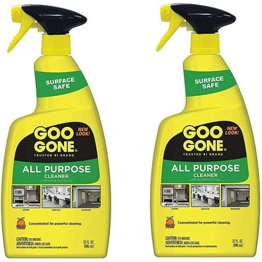 Goo Gone All-Purpose Cleaner - 32 Ounce - Removes Dirt, Grease, Grime, Multi Surface, Multi Purpose, De-Greaser, Cleaning Spray - 2 PACK