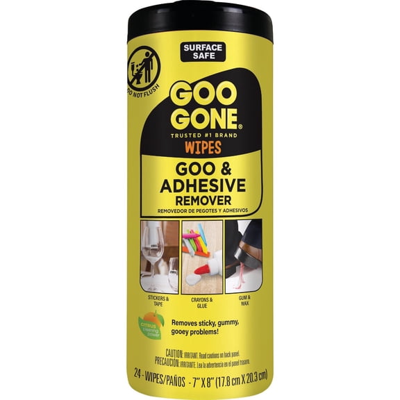 Goo Gone Clean Up Wipes, 24 Pieces