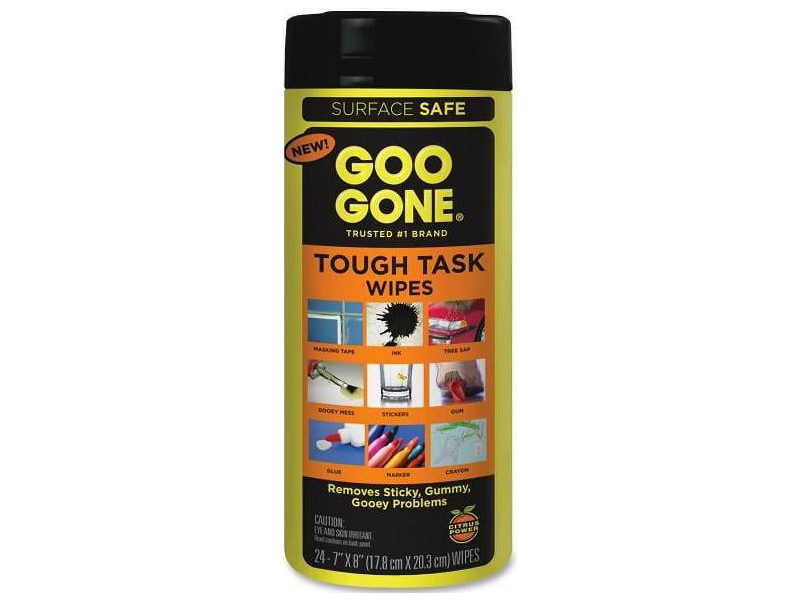 Goo Gone Clean Up Wipes Adhesive Remover 24 Count Removes Adhesive
