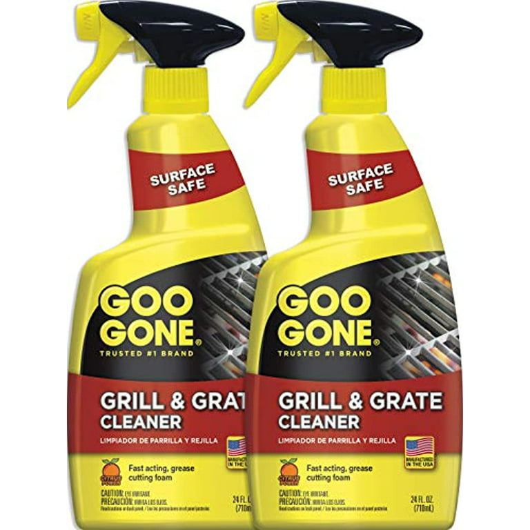 Goo Gone Grill and Grate Cleaner (2 Pack) Cleans Cooking Grates and Racks -  24 Ounce 