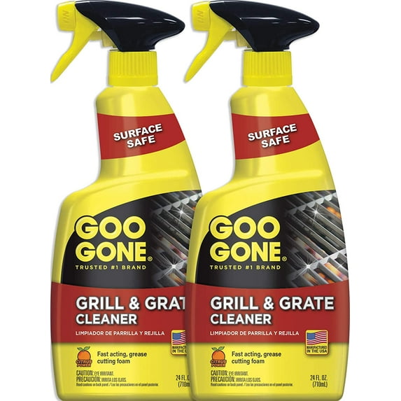 Goo Gone Grill and Grate Cleaner (2 Pack) Cleans Cooking Grates and Racks - 24 fl oz