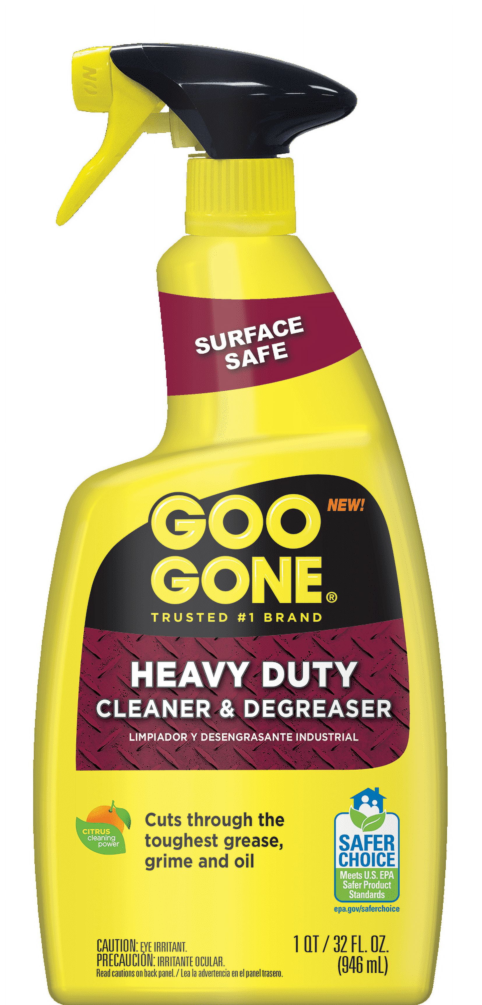 Goo Gone Heavy Duty Cleaner & Degreaser Cuts Through Tough Grease, Oil & Grime 32 Oz