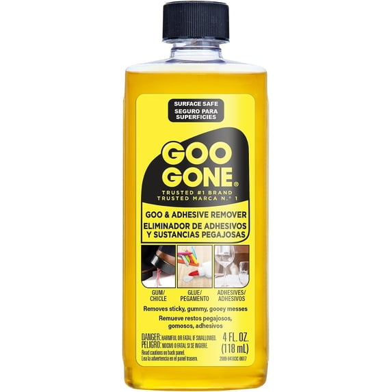 Goo Gone Liquid Adhesive Remover - Surface Safe Citrus-Based Remover - 4 oz