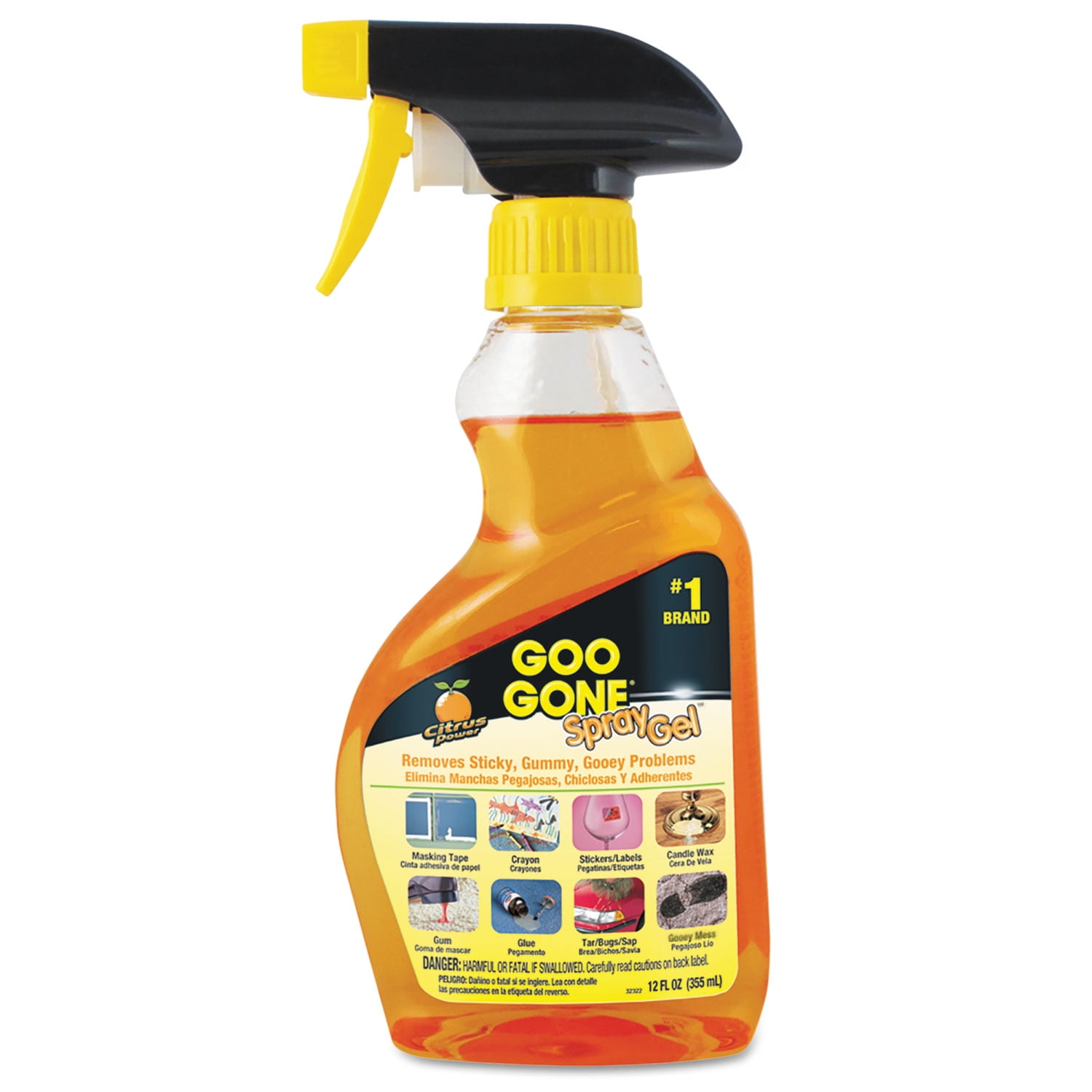 Goo Gone Adhesive Remover Spray Gel, 12 Fl. Oz. - Win Depot