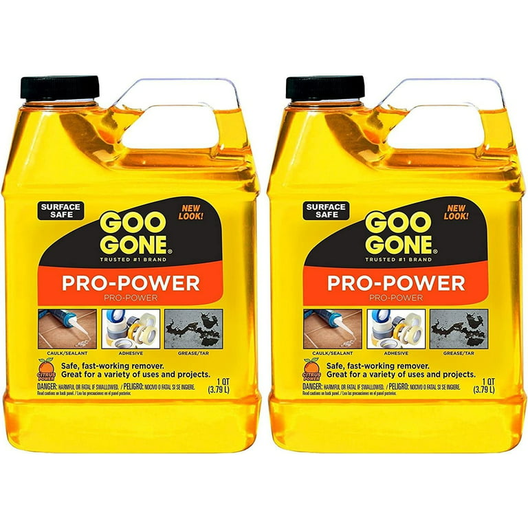  Goo Gone Pro-Power Adhesive Remover - 8 Ounce (2 Pack) - Use on  Silicone, Caulk, Contractor's Adhesive, Tar, Adhesive and More : Health &  Household