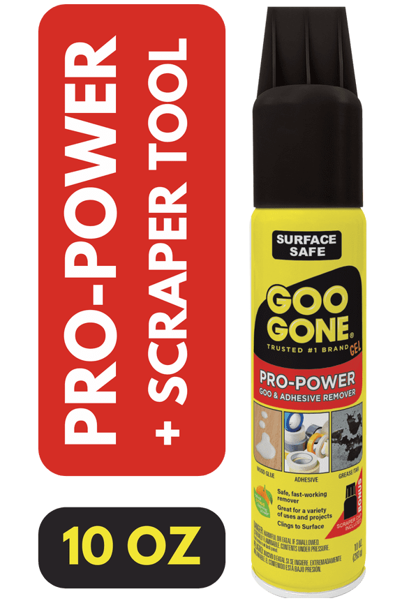 Pro-Power Adhesive & Goo Remover Aerosol with Scraper Tool Cap, On-The-Go Use, 10 oz.