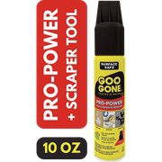Goo Gone Pro-Power Adhesive & Goo Remover Aerosol with Scraper Tool Cap, On-The-Go Use, 10 oz.