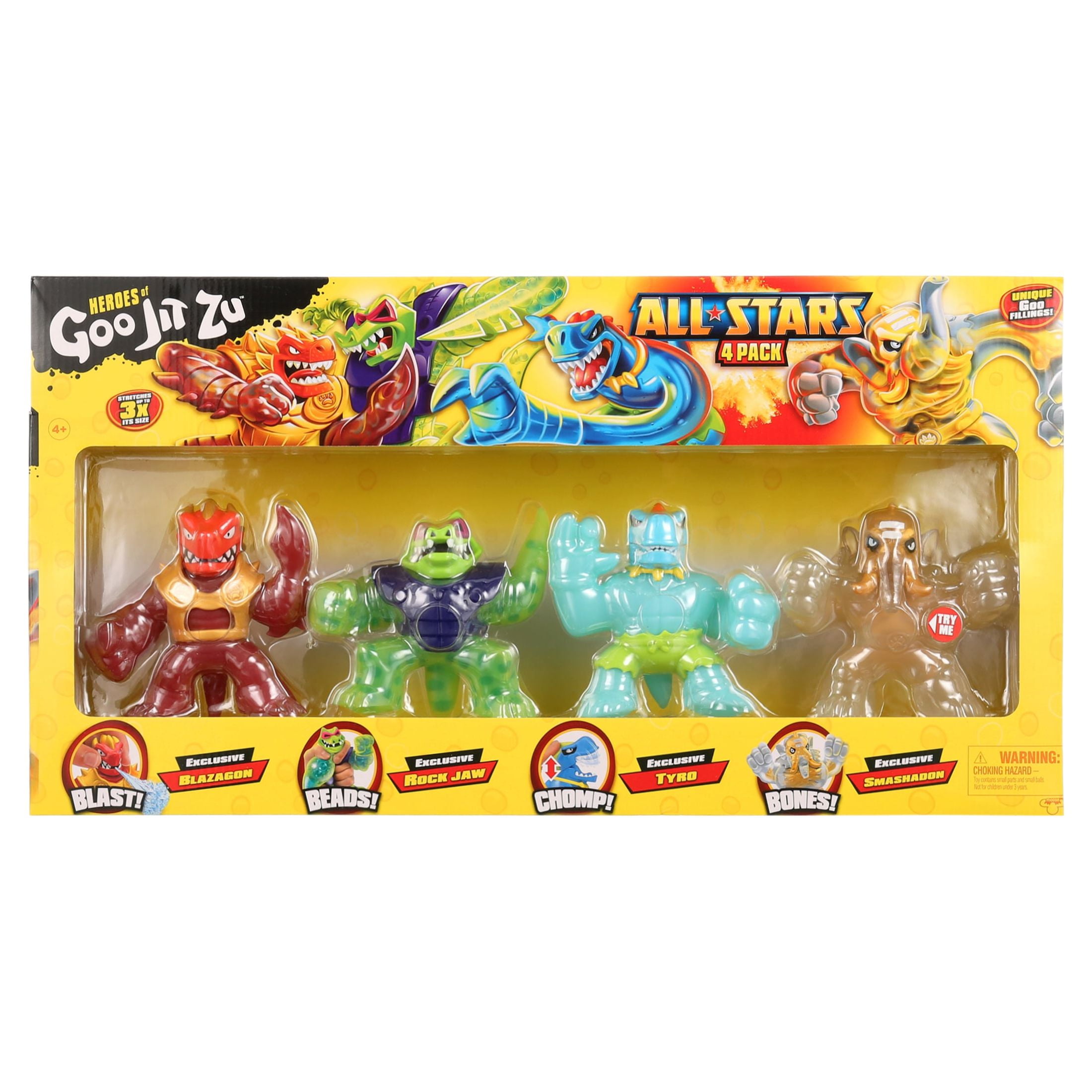 Goo Jit Zu Heroes of All Stars Action Figure Set, 4 Pieces