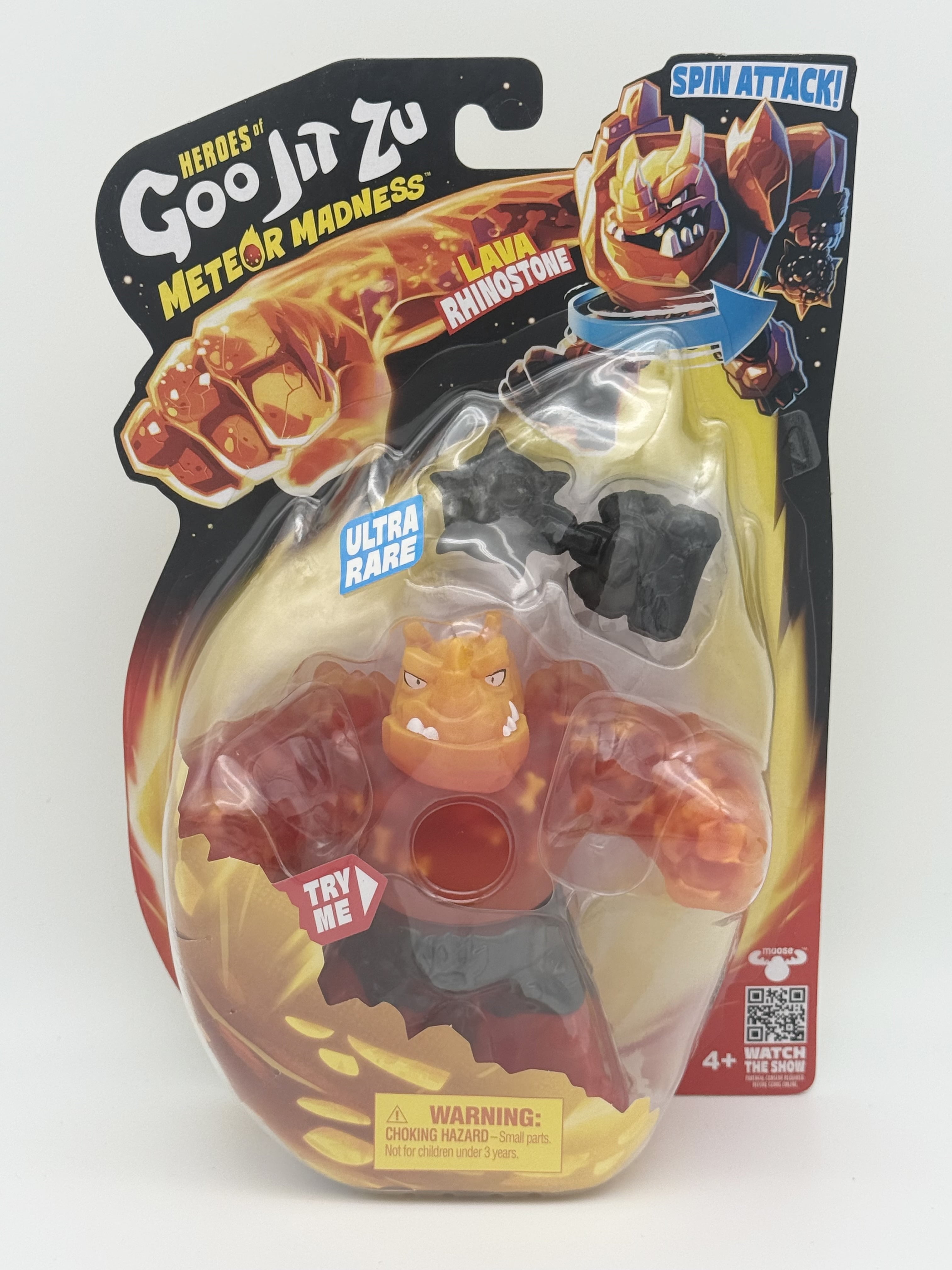 Heroes of Goo Jit Zu Meteor Madness Lava Rhinostone Action Figure