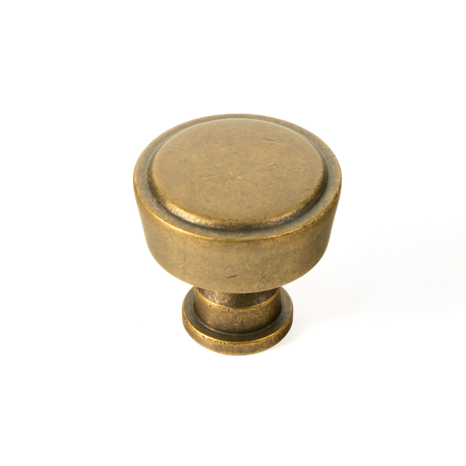 Goo-Ki 1.23 Inches Diameter Antique Brass Kitchen Cabinet Knobs, Vintage Drawer Handles Closet Classic Retro Kitchen Hardware for Bedroom, 6 Pack