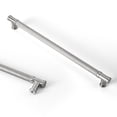 thumbnail image 1 of Goo-Ki 10"(256mm) Hole Center Knurled Satin Nickel Kitchen Cabinet Handles, Closet Classic Zinc Alloy Cabinet Pulls Dresser Handles for Bedroom, 6 Pack, 1 of 9