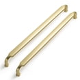 thumbnail image 1 of Goo-Ki 10" Hole Center Modern Brushed Brass Kitchen Cabinet Handles, Closet Classic Zinc Alloy Drawer Pulls Dresser Hardware for Bedroom， 6 Pack, 1 of 6