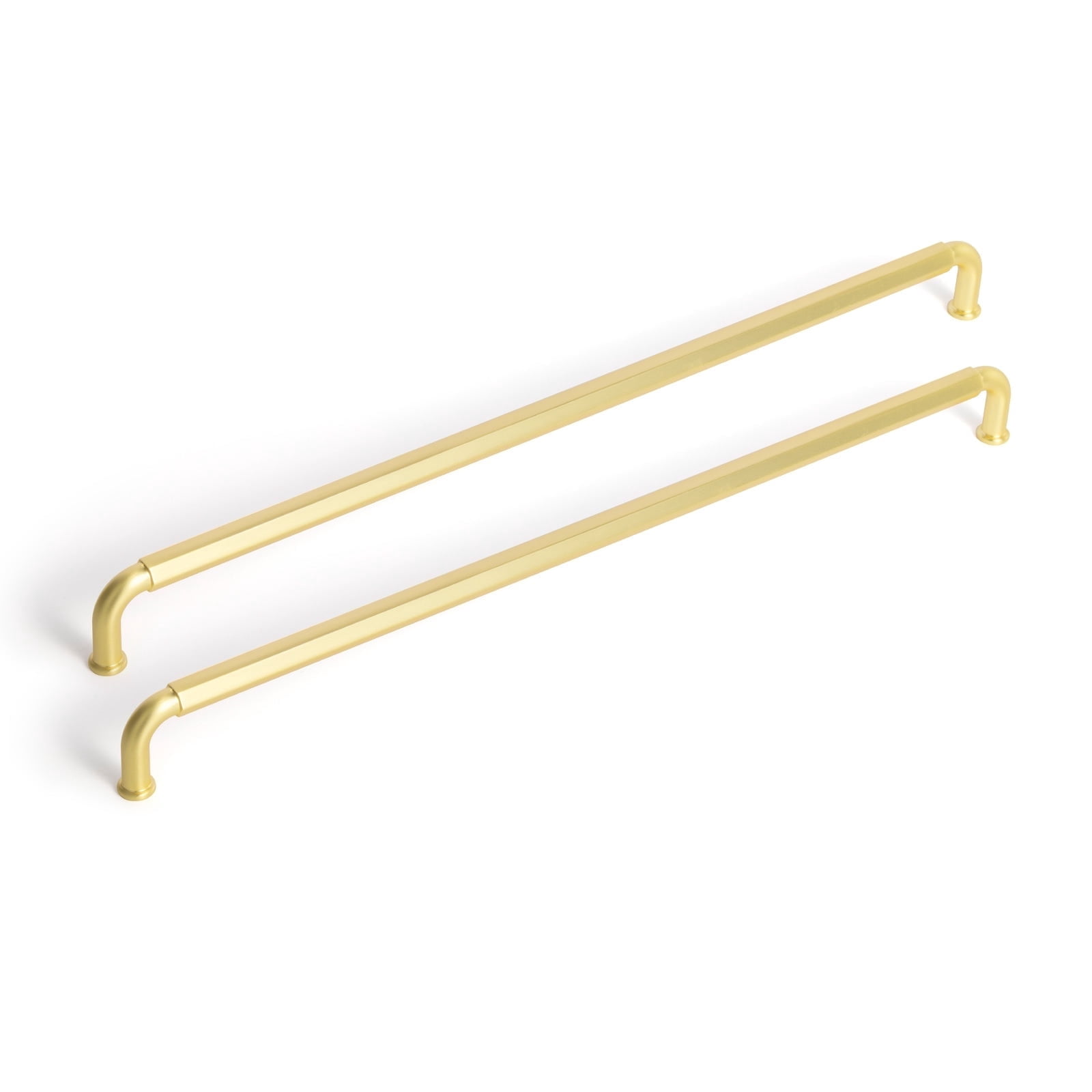 Goo-Ki 12.6''(320 mm) Hole Centers Zinc Alloy Cabinet Handles, Light Brushed Brass Cabinet Pulls for Kitchen,Drawer,Cupboard & Wardrobe, 6 Pack