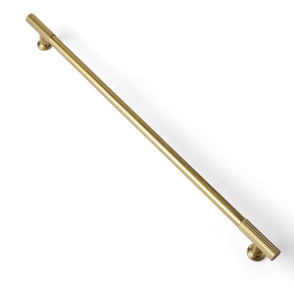 Goo-Ki 12.6''(320mm) Hole Center Brushed Gold Zinc Alloy Cabinet Handles - Striped Decorations Cabinet Pull Hardware for Bedroom, Kitchen, 6 Pack