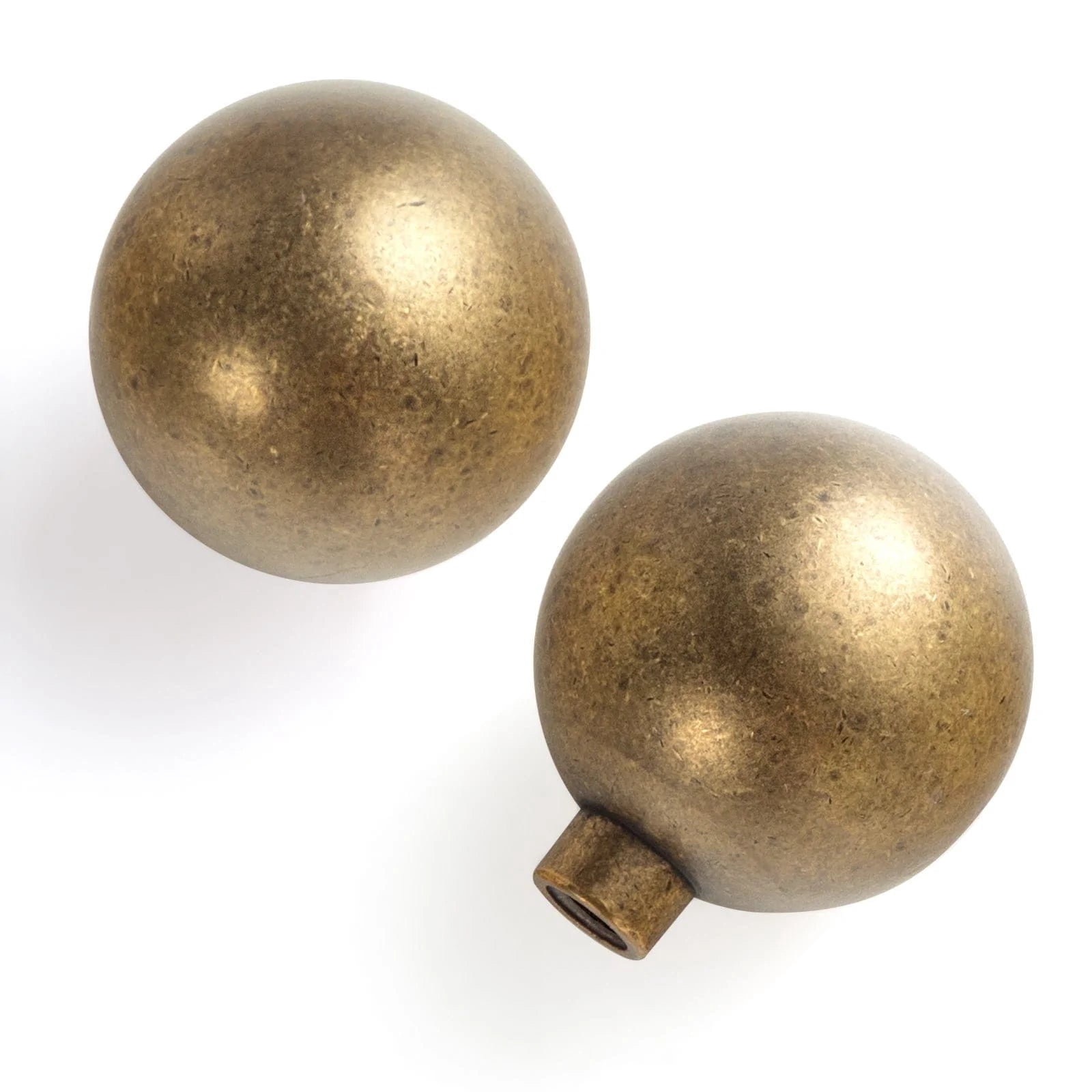 Goo-Ki 12 PCS Antique Brass Cabinet Knob，Solid Zinc Alloy 1'' Hole Center Drawer Knob for Kitchen Bedroom，Minimalist Style Cabinet Pull Drawer Handle Wardrobe Cabinet Door Handle