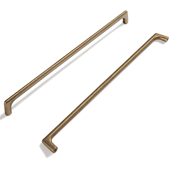 Goo-Ki 12 PCS Antique Brass Zinc Alloy 12.6'' Hole Center Cabinet Pulls for Kitchen Bedroom