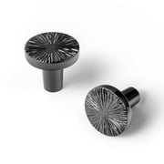 Goo-Ki 12 Pack 1.128 mm Dia Luxurious & Sturdy Zinc Alloy Cabinet Knobs, Shiny Black Drawer Pulls Handles for Kitchen,Drawer,Cupboard & Wardrobe