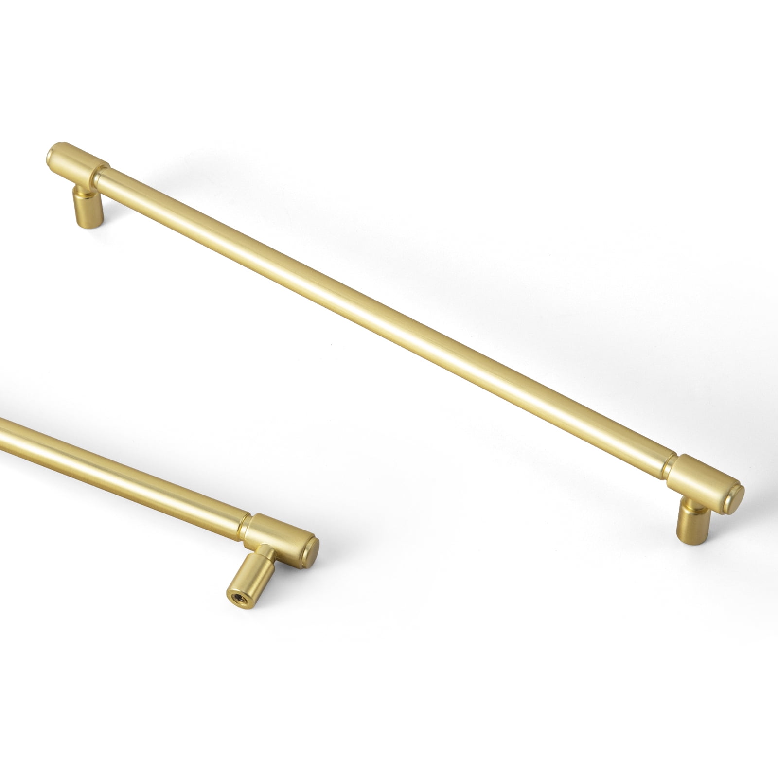 Goo-Ki 12 Pack 10'' Hole Center Brushed Brass Kitchen Cabinet Pulls, Modern Drawer Handles Closet Classic Kitchen Hardware for Bedroom