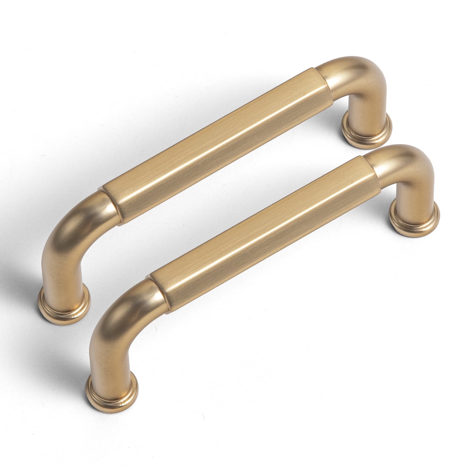 Goo-Ki 12 Pack 3''(76 mm) Hole Centers Zinc Alloy Cabinet Handles, Champagne Bronze Cabinet Pulls for Kitchen,Drawer,Cupboard & Wardrobe