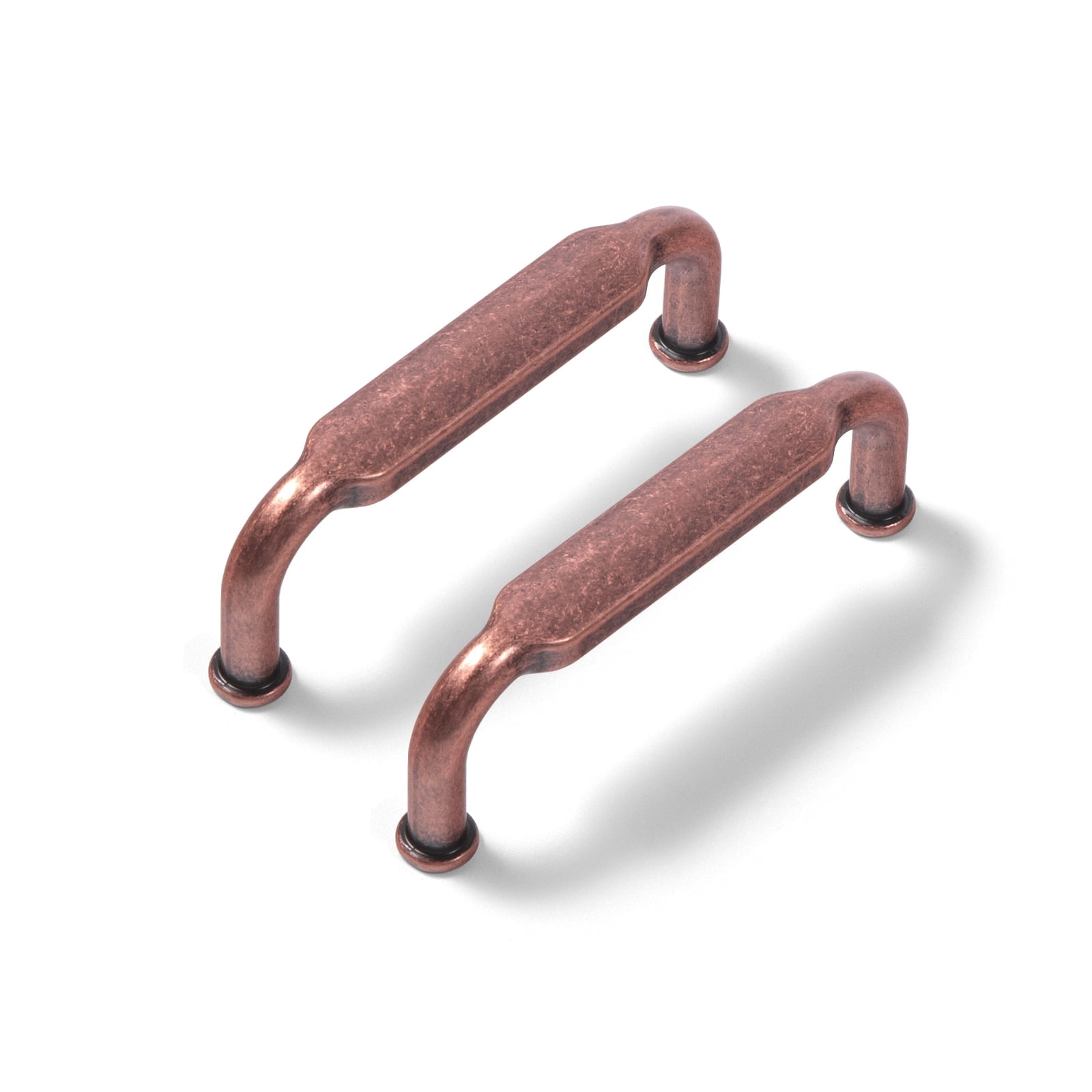 Goo-Ki 12 Pack 3" Hole Center Antique Copper Kitchen Cabinet Handles, Closet Classic Zinc Alloy Drawer Pulls Dresser Hardware for Bedroom