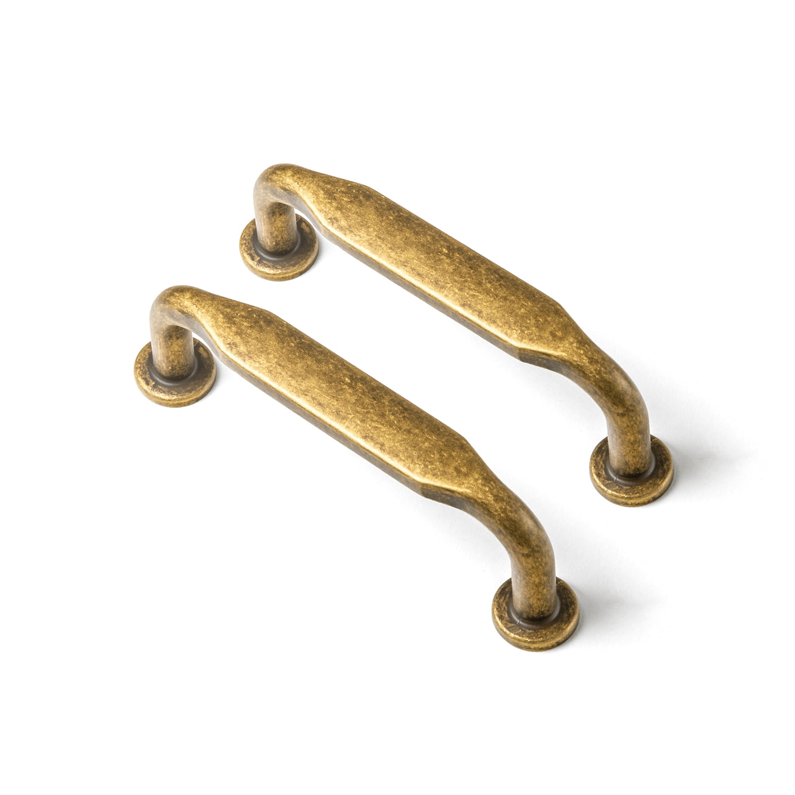Goo-Ki 12 Pack 3''Hole Centers Antique Brass Cabinet Pulls, Closet Classic Zinc Alloy Cabinet Handles for Dresser,Drawer,and Cupboard