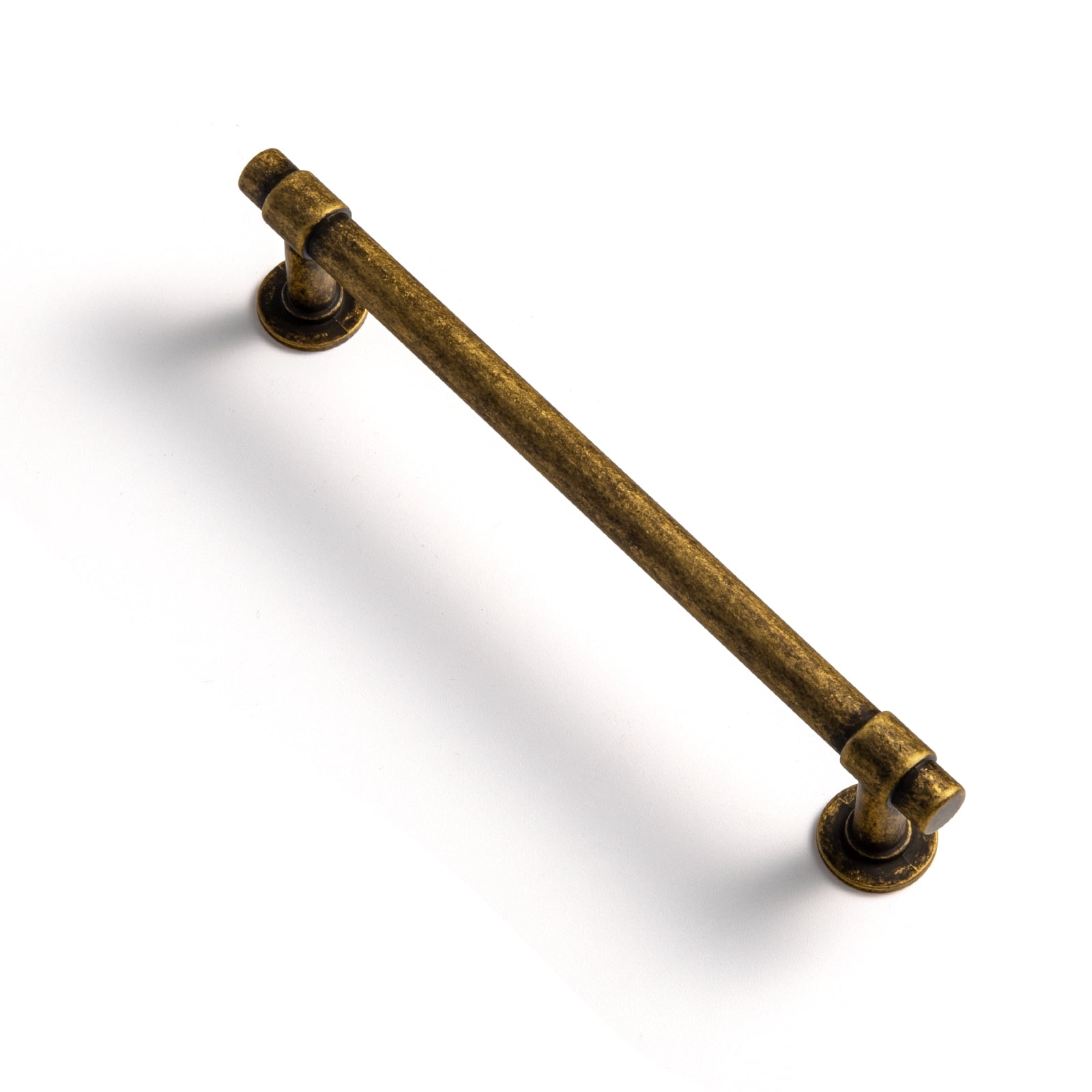 Goo-Ki 12 Pack 5''(128mm) Hole Center Antique Brass Cabinet Pulls, Zinc Alloy Cabinet Handles for Drawer,Dresser,Cupboard Wardrobe