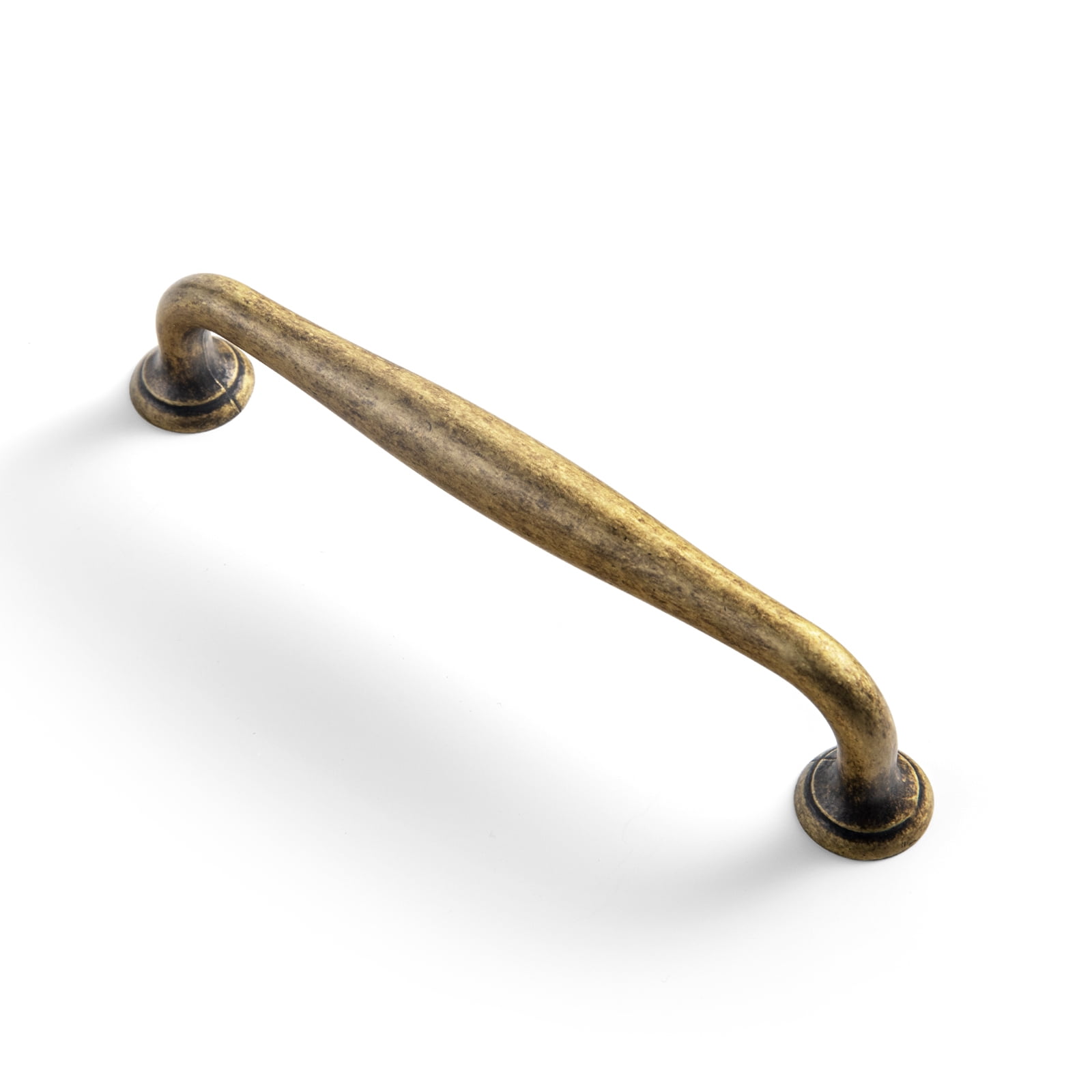 Goo-Ki 12 Pack 5'' Center to Center Vintage Antique Brass Cabinet Pulls, Sleek Zinc Alloy Cabinet Handles for Classic Furniture Drawer Hardware
