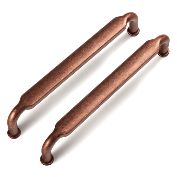 Goo-Ki 12 Pack 5" Hole Center Antique Copper Kitchen Cabinet Handles, Closet Classic Zinc Alloy Drawer Pulls Dresser Hardware for Bedroom