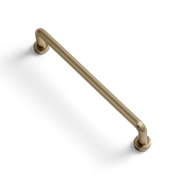 Goo-Ki 12 Pack 5" Hole Center Champagne Bronze Kitchen Cabinet Handles, Modern Zinc Alloy Kitchen Drawer Pulls Dresser Hardware for Bedroom