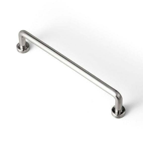 Goo-Ki 12 Pack 5" Hole Center Satin Nickel Kitchen Cabinet Handles, Modern Zinc Alloy Kitchen Drawer Pulls Dresser Hardware for Bedroom