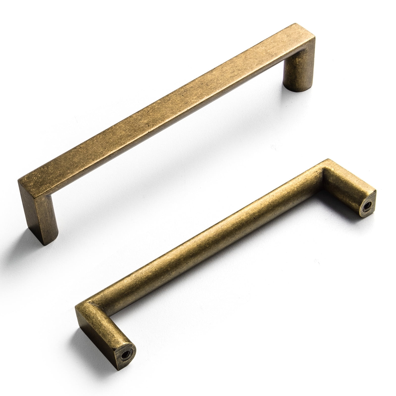 Goo-Ki 12 Pack 5 Inch(128mm) Zinc Alloy Kitchen Cabinet Pulls, Antique Brass Cabinet Handles for Dresser,Wardrobe & Cupboard