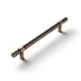 thumbnail image 1 of Goo-Ki 12 Pack 6.3''(160 MM) Hole Centers Antique Brass T Bar Cabinet Pulls, Luxury Zinc Alloy Cabinet Handles with Knurled for Dresser,Drawer,and Cupboard, 1 of 9