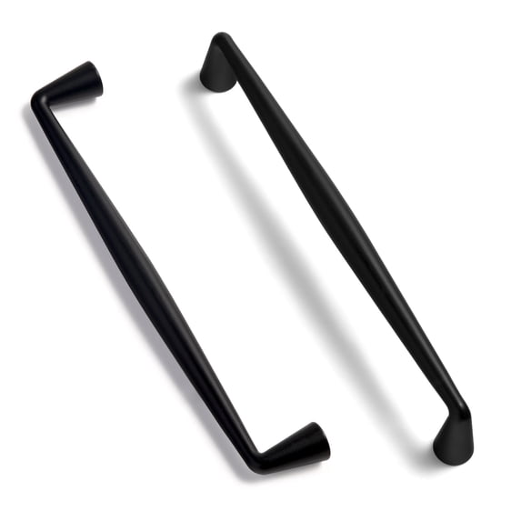 Goo-Ki 12 Pack 6.3" Hole Center Matte Black Kitchen Cabinet Handles, Closet Classic Ancient Zinc Alloy Drawer Cabinet Pulls Dresser Hardware for Bedroom