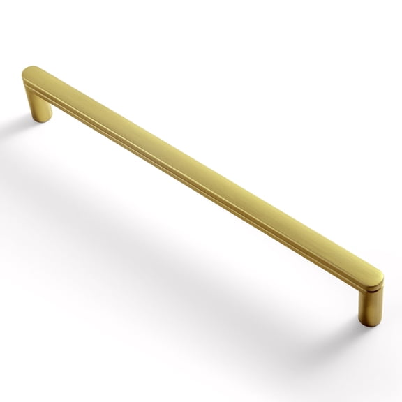 Goo-Ki 12 Pack 7 9/16" Center to Center Brushed Brass Cabinet Pulls, Vintage Drawer Handles Closet Classic Retro Kitchen Hardware for Bedroom