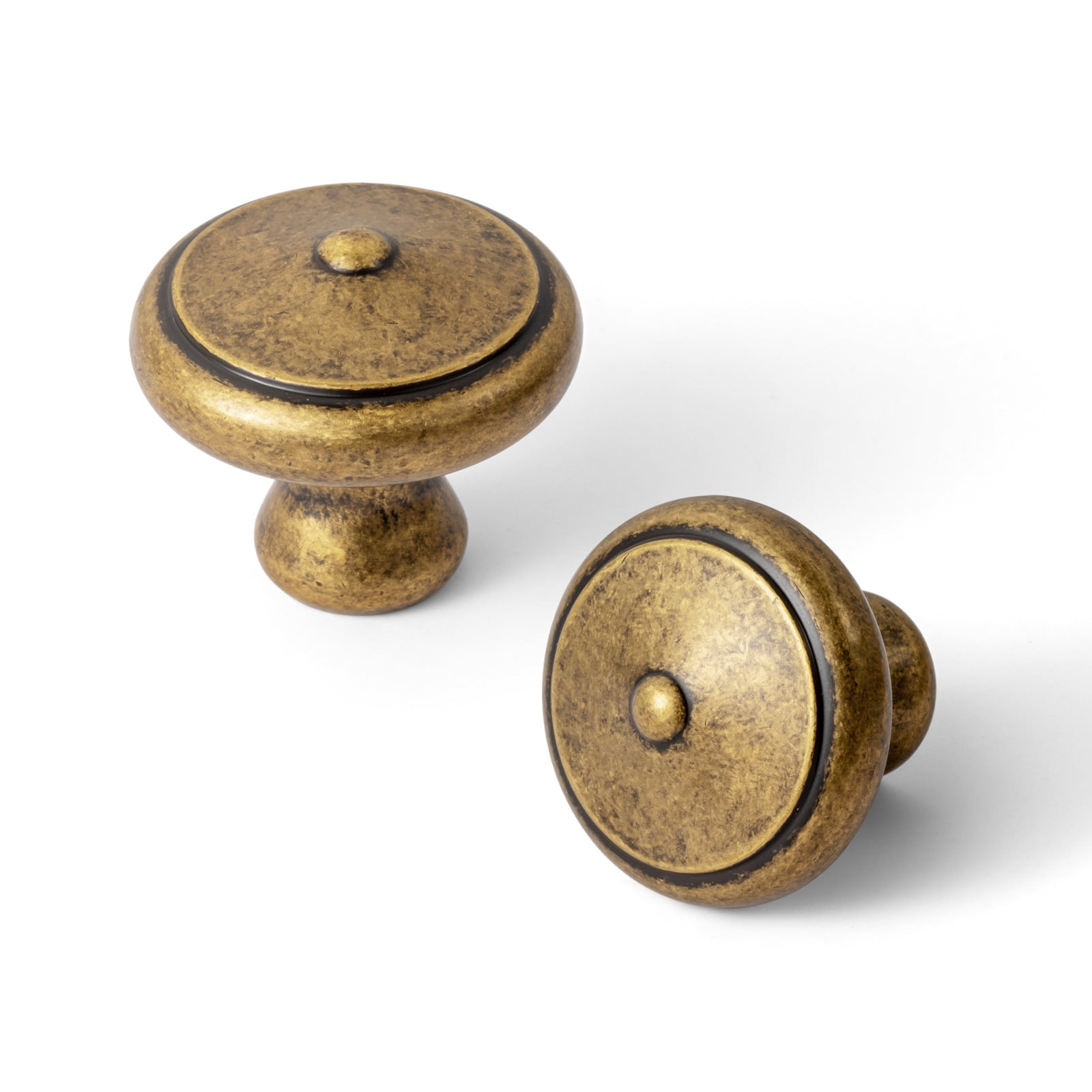 Goo-Ki 12 Pack Antique Brass Cabinet Drawer Knobs, Zinc Alloy Cabinet Handles Hardware for Dresser,Wardrobe,Cupboard (2057)