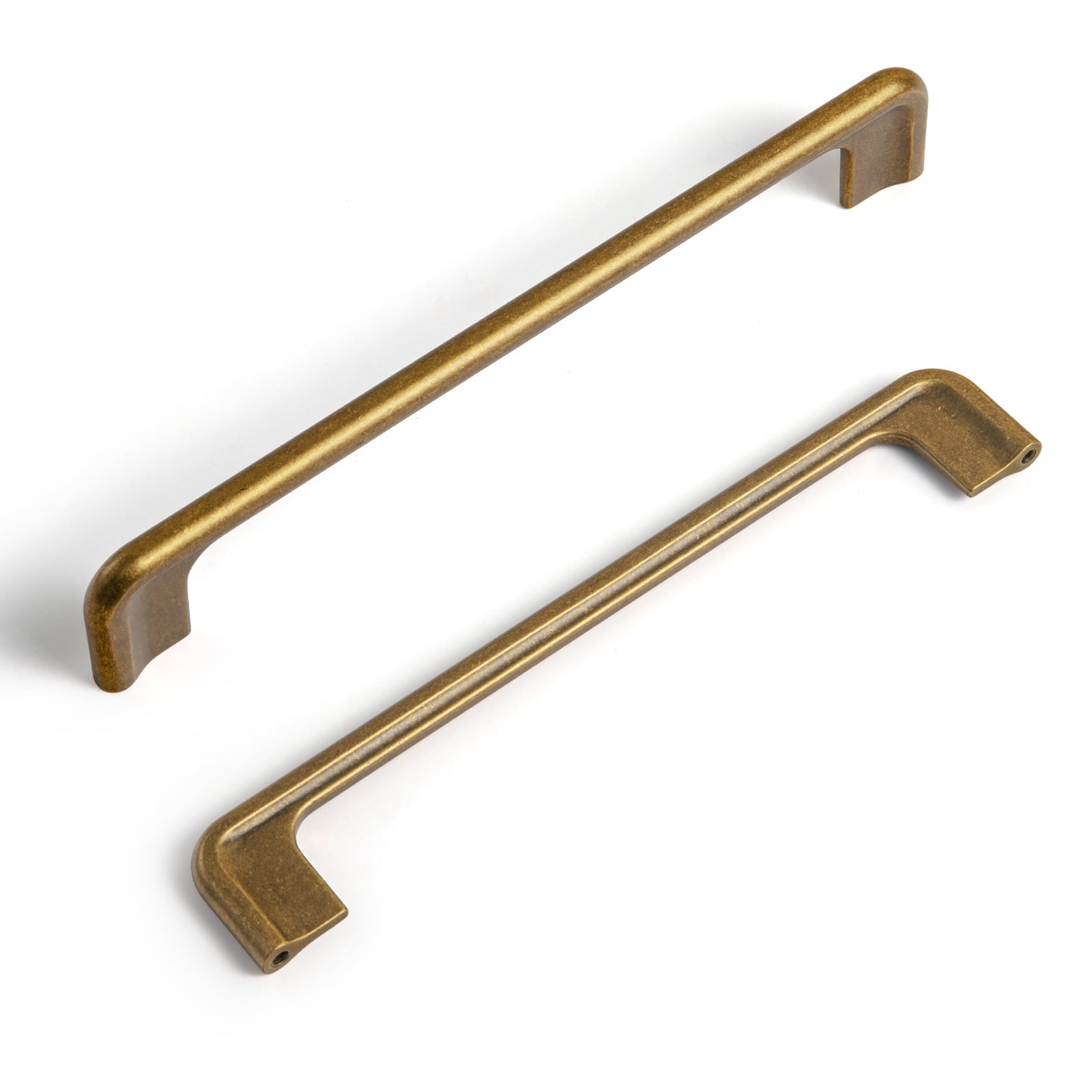 Goo-Ki 12 Pack Antique Brass Cabinet Handles of 7.6''(192mm) Hole Center, Zinc Alloy Cabinet Pulls for Drawer,Dresser,Cupboard (2057) Wardrobe,