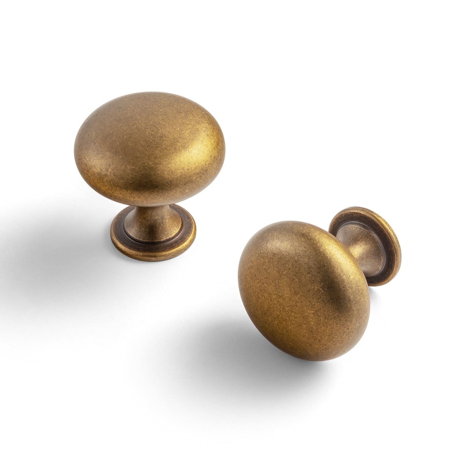 Goo-Ki 12 Pack Antique Brass Zinc Alloy Cabinet Knobs, Dresser Pulls for Kitchen, Vintage Drawer Hardware Handles for Bedroom
