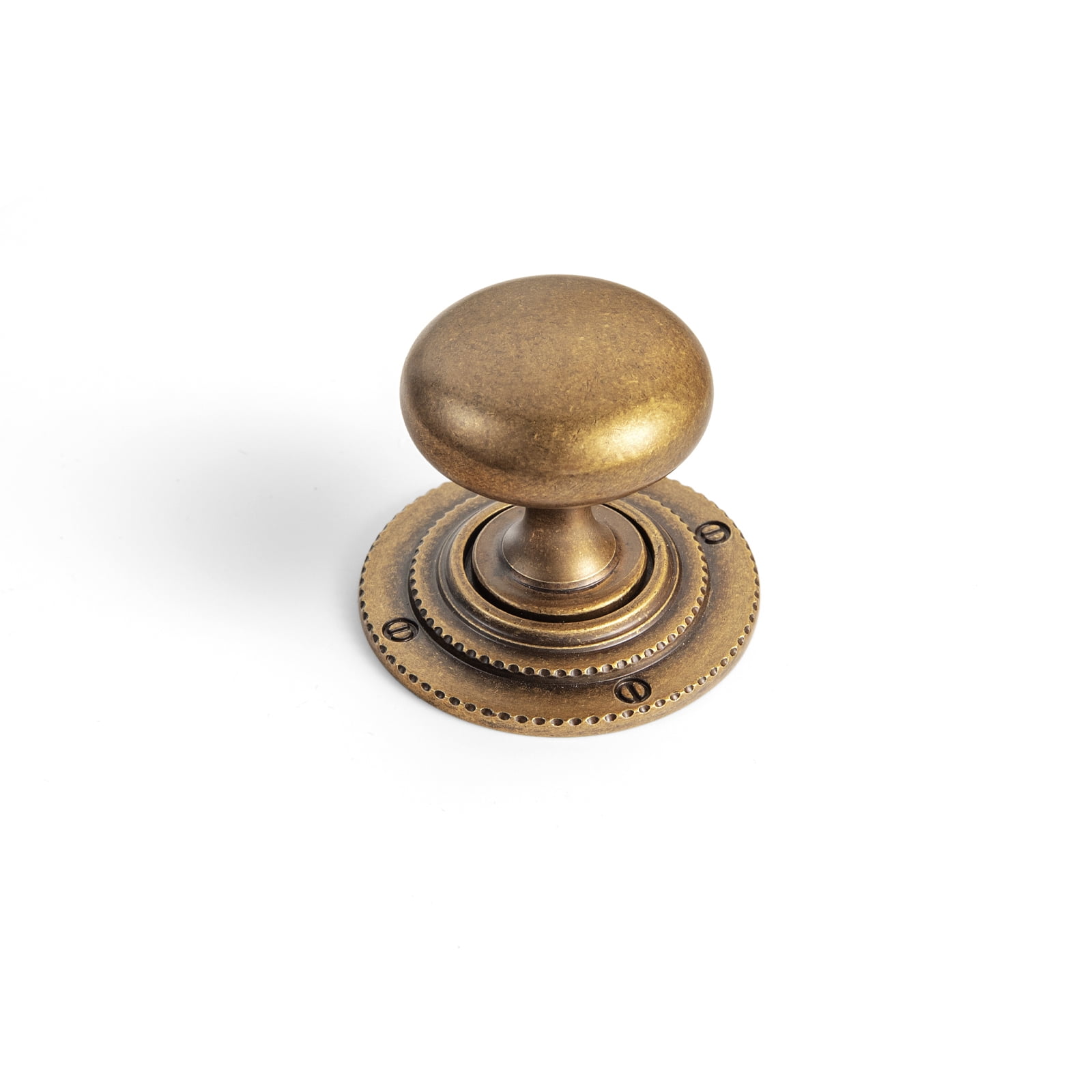 Goo-Ki 12 Pack Antique Brass Zinc Alloy Cabinet Knobs with Backplate, Single Hole Center Drawer Knobs for Dresser,Wardrobe & Cupboard