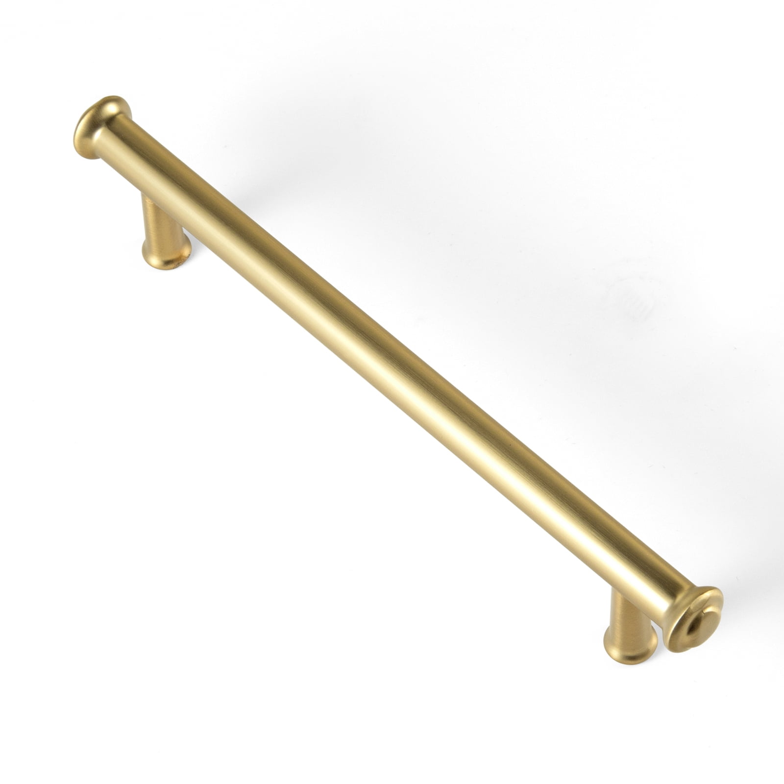 Goo-Ki 12 Pack Brushed Gold Cabinet Handles of 5''(128mm) Hole Center, Zinc Alloy Cabinet Pulls for Drawer,Dresser,Cupboard Wardrobe