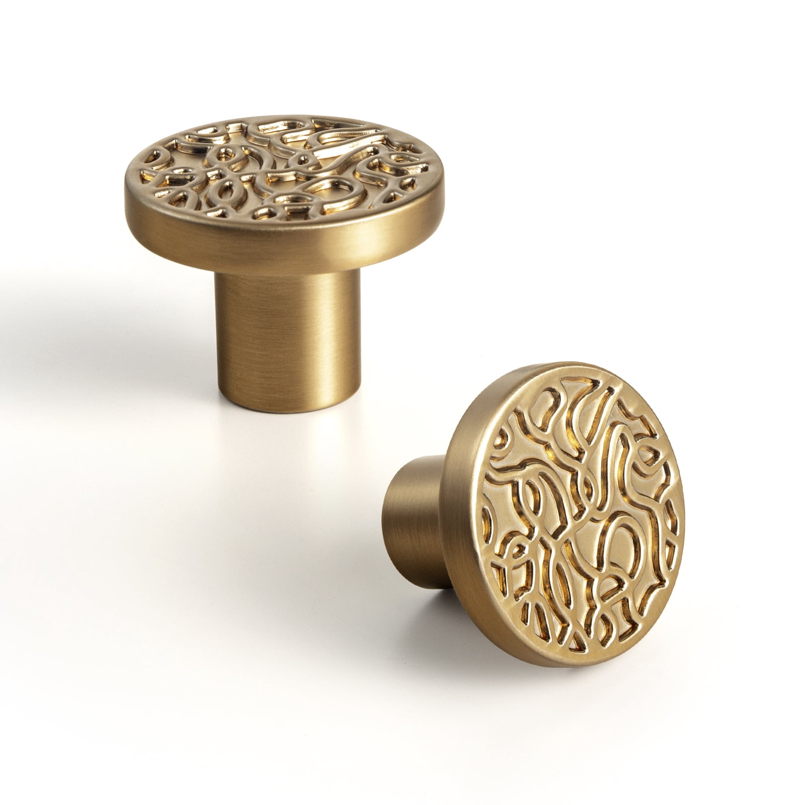 Goo-Ki 12 Pack Champagne Bronze Cabinet Drawer Knobs, Zinc Alloy Cabinet Handles Hardware for Dresser,Wardrobe,Cupboard (2057)