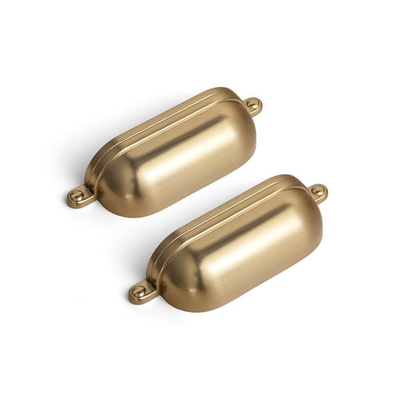 Goo-Ki 12 Pack Champagne Bronze Cabinet Handles of 2.5''(64mm) Hole Center, Zinc Alloy Cabinet Pulls for Drawer,Dresser,Cupboard Wardrobe