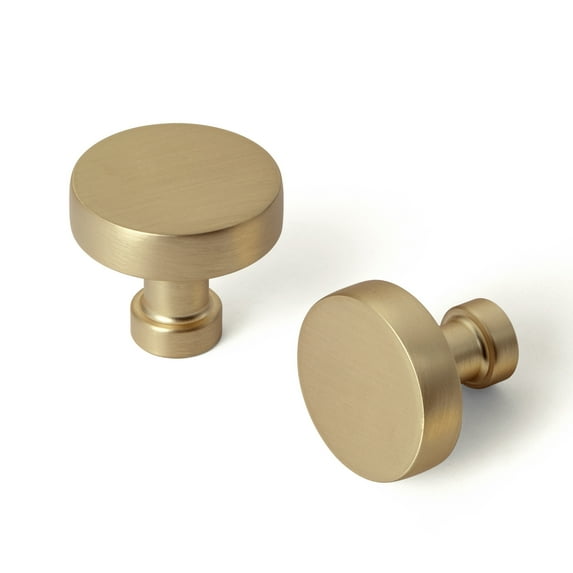 Goo-Ki 12 Pack Champagne Bronze Cabinet Knob Drawer Knobs, Solid Zinc Alloy Vintage Bronze Retro Single Hole Drawer Knobs Kitchen Hardware for Closet,Wardrobe,Dresser,Cupboard