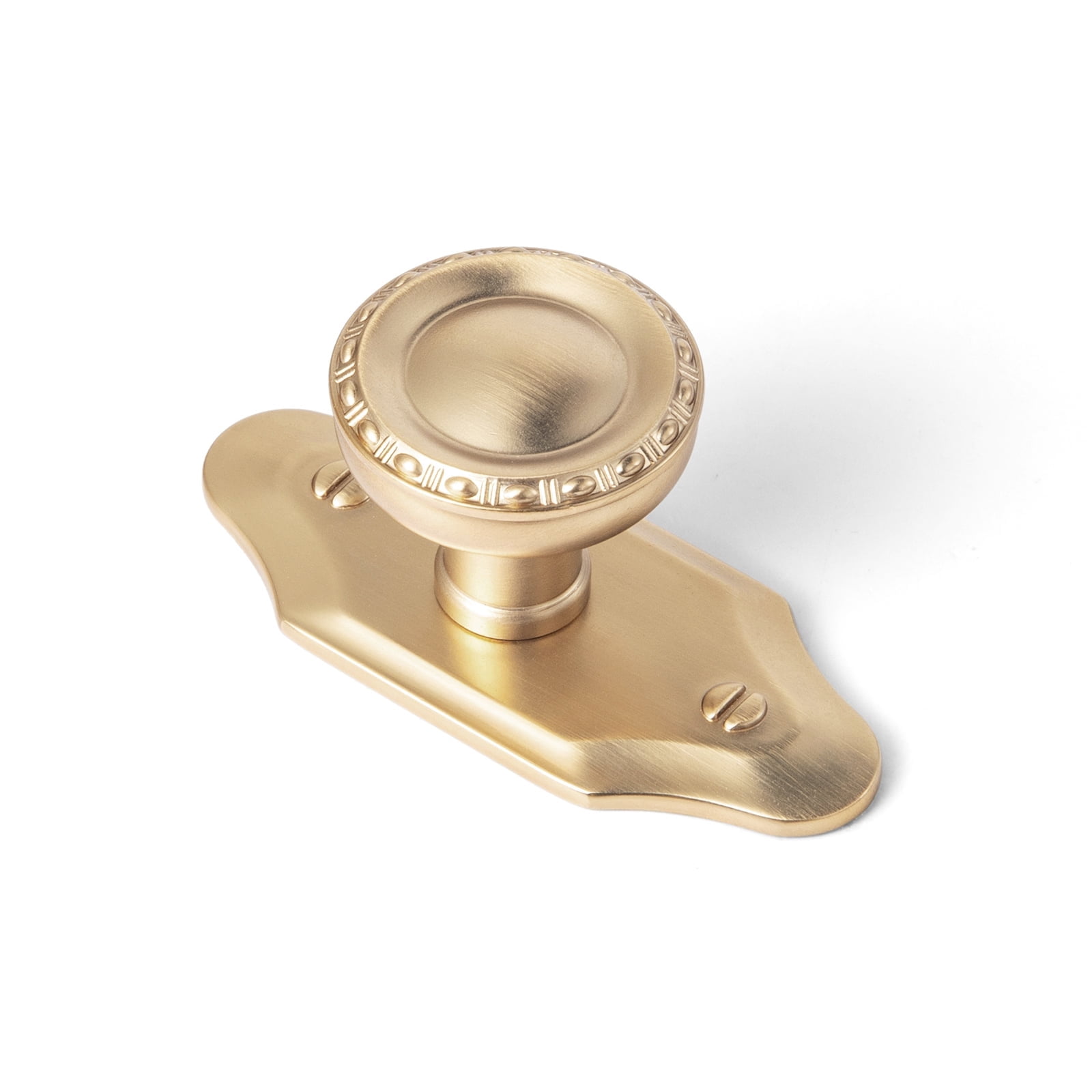 Goo-Ki 12 Pack Champagne Bronze Cabinet Knobs with Backplate for Drawer Cupboard, Vintage Bronze 1.3" Dia Drawer Knob Pulls Handle Zinc Alloy Hardware