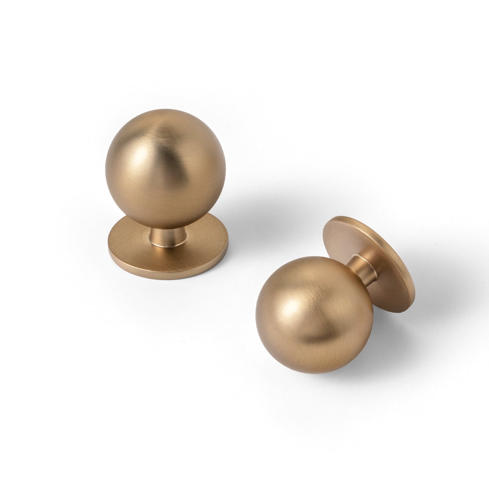 Goo-Ki Set of 12 Sleek Champagne Bronze Cabinet Knobs with Cylindrical Stem, Modern Kitchen Drawer Handles Minimalist Dresser Hardware