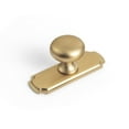 thumbnail image 1 of Goo-Ki 12 Pack Champagne Bronze Zinc Alloy Cabinet Knob with Backplate - Single Hole Center Luxury Cabinet Handles Hardware for Bedroom, Kitchen, 1 of 7