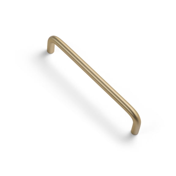 Goo-Ki 12 Pack Light Brushed Brass Cabinet Handles, 5''(128mm) Hole Center Cabinet Pulls for Drawer,Dresser,Cupboard Wardrobe, (7385)
