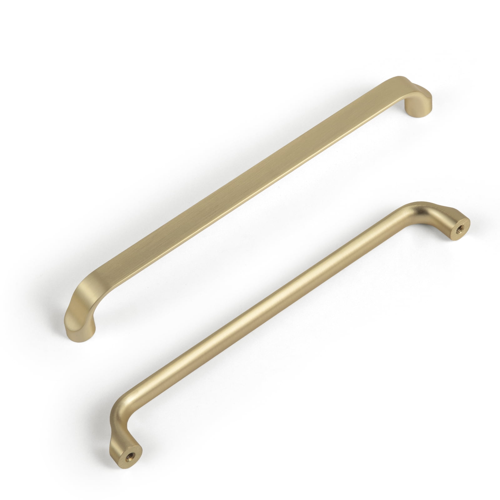 Goo-Ki 12 Pack Light Brushed Brass Cabinet Handles of 7.6''(192mm) Hole Center, Zinc Alloy Cabinet Pulls for Drawer,Dresser,Cupboard Wardrobe, (23856)