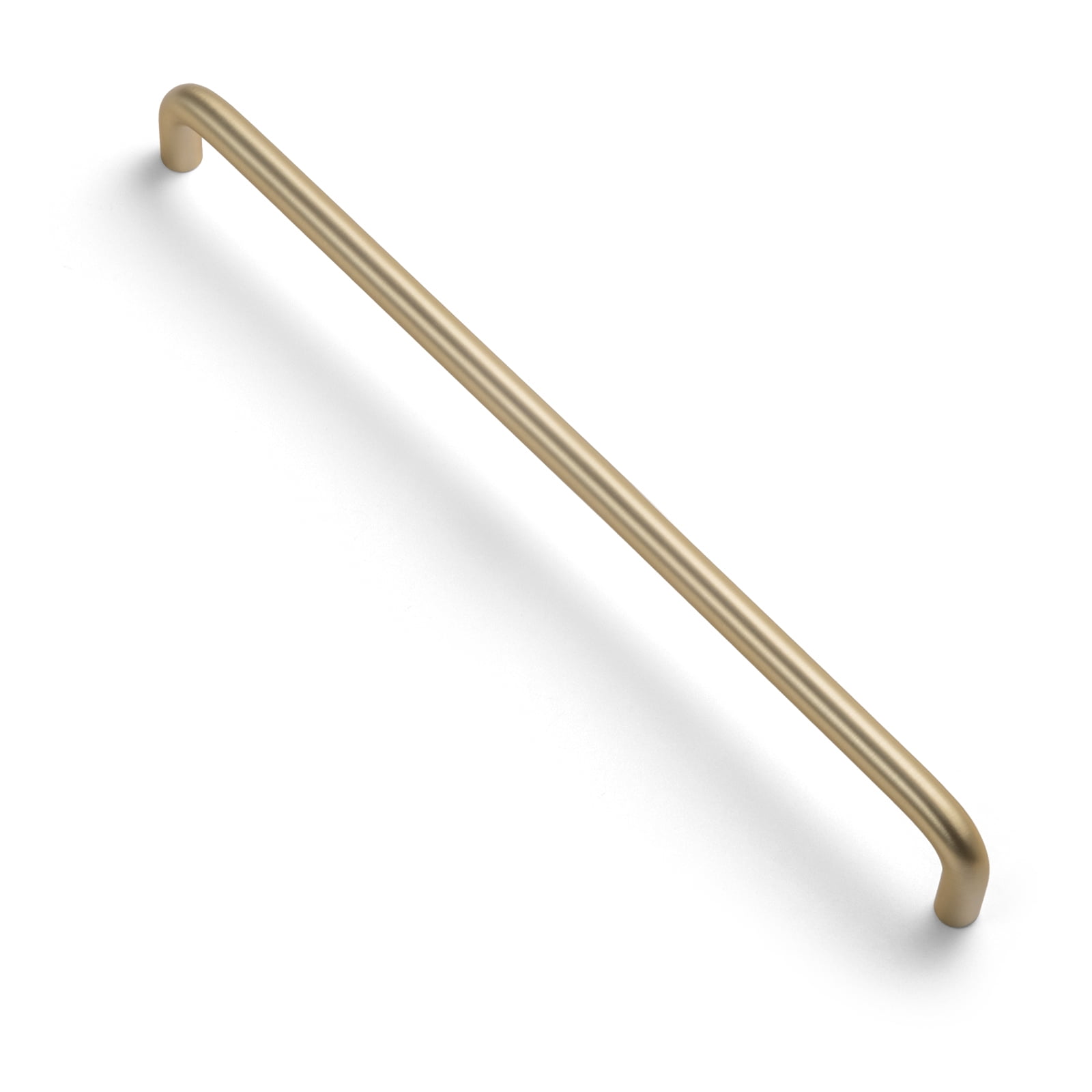 Goo-Ki 12 Pack Light Brushed Brass Cabinet Handles Widened, 10''(256mm) Hole Center Cabinet Pulls for Drawer,Dresser,Cupboard Wardrobe, (7385)